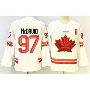 Team Canada 97 Connor McDavid White 2025 New Youth Jersey