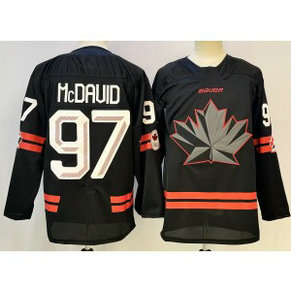 Team Canada Oilers 97 Connor McDavid Black 2025 New Men Jersey