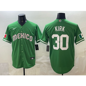Team Mexico Toronto Blue Jays 30 Kirk Green 2026 World Cup Cool Base Men Jersey