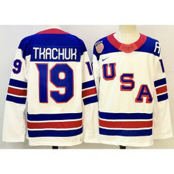 Team USA 19 Tkachuk White New Men Jersey