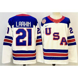 Team USA 21 Larkin White New Men Jersey