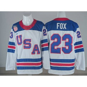 Team USA 23 Fox White New Men Jersey