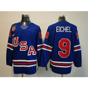 Team USA 9 Eichel Blue New Men Jersey