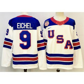 Team USA 9 Eichel White New Men Jersey