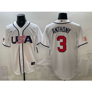 Team USA Red Sox 3 Roman Anthony White 2026 World Cup Cool Base Men Jersey