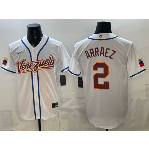 Team Venezuela Giants 2 Luis Arráez White 2026 World Cup Cool Base Men Jersey