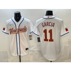 Team Venezuela Royals 11 Maikel García White 2026 World Cup Cool Base Men Jersey