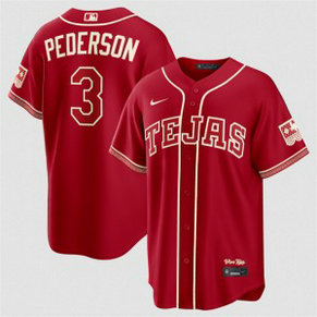 Texas Rangers 3 Joc Pederson Red 2026 City Connect Cool Base Men Jersey