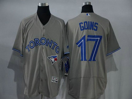 Toronto Blue Jays #17 Ryan Goins Gray Road 2016 Flexbase Majestic Baseball Jersey