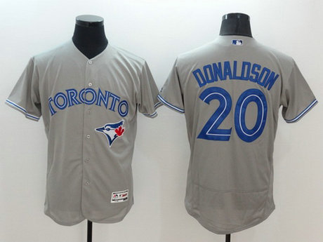 Toronto Blue Jays #20 Josh Donaldson Gray Road 2016 Flexbase Majestic Baseball Jersey