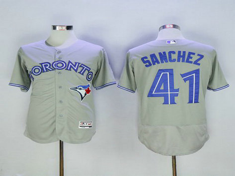 Toronto Blue Jays #41 Aaron Sanchez Gray Road 2016 Flexbase Majestic Baseball Jersey