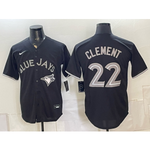 Toronto Blue Jays 22 Clement Black Men Jersey