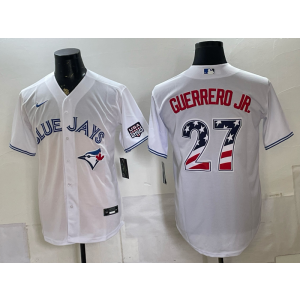 Toronto Blue Jays 27 Guerrero JR White USA 250 Fourth of July Men Jersey