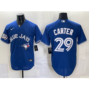 Toronto Blue Jays 29 Carter Blue 50th Anniversary Men Jersey