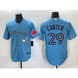 Toronto Blue Jays 29 Carter Light Blue Men Jersey