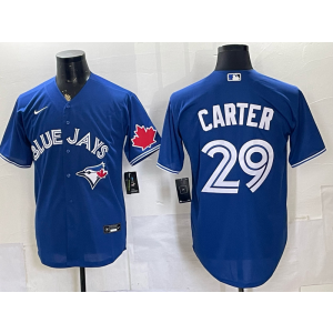 Toronto Blue Jays 29 Carter Navy Blue Men Jersey