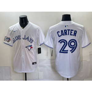 Toronto Blue Jays 29 Carter White 50th Anniversary Men Jersey