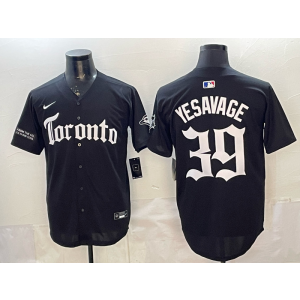 Toronto Blue Jays 39 Kevin Kiermaier Black Gothic Cool Base Men Jersey