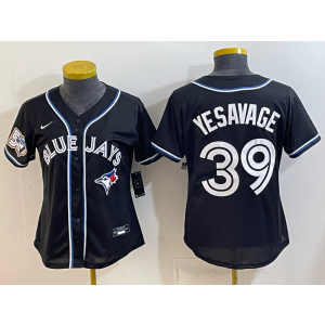 Toronto Blue Jays 39 Yesavage Black 50th Anniversary Cool Base Youth Jersey