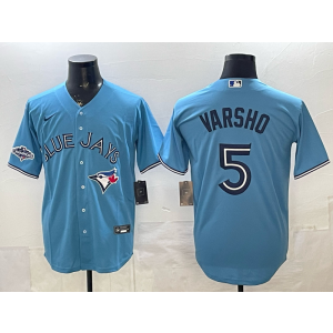 Toronto Blue Jays 5 Varsho Light Blue Cool Base Men Jersey