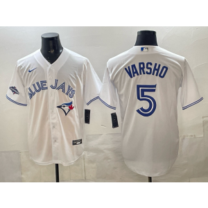 Toronto Blue Jays 5 Varsho White World Series Champion Cool Base Men Jersey