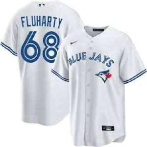 Toronto Blue Jays 68 Fluharty White Cool Base Men Jersey Toronto Blue Jays 68 Fluharty White Cool Base Men Jersey