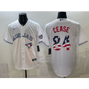 Toronto Blue Jays 84 Cease White USA 250 Fourth of July Men Jersey