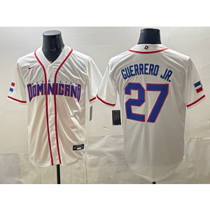 Toronto Blue Jays Team Dominican Republic 27 Vladimir Guerrero Jr. White 2026 World Cup Cool Base Men Jersey