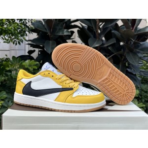 Travis Scott x Nike Air Jordan 1 Low “Canary” Shoes