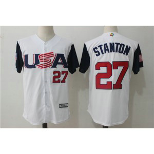 USA Baseball 27 Giancarlo Stanton White 2017 World Baseball Classic Jersey USA Baseball 27 Giancarlo Stanton White 2017 World Baseball Classic Jersey