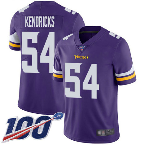 Vikings #54 Eric Kendricks Purple Team Color Men's Stitched Football 100th Season Vapor Limited Jersey Vikings #54 Eric Kendricks Purple Team Color Men's Stitched Football 100th Season Vapor Limited Jersey