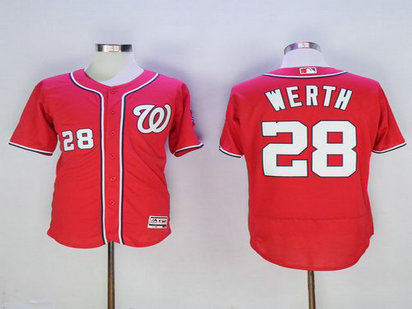 Washington Nationals #28 Jayson Werth Red 2016 Flexbase Majestic Baseball Jersey