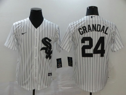 White Sox 24 Yasmani Grandal White 2020 Nike Cool Base Jersey White Sox 24 Yasmani Grandal White 2020 Nike Cool Base Jersey