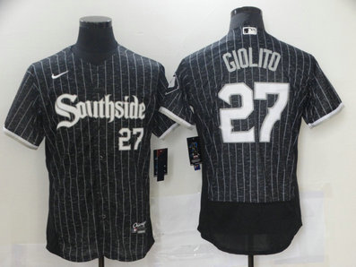 White Sox 27 Lucas Giolito Black 2021 City Connect Flexbase Jersey White Sox 27 Lucas Giolito Black 2021 City Connect Flexbase Jersey