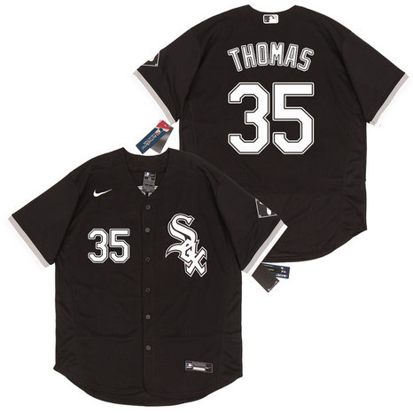 White Sox 35 Frank Thomas Black 2020 Nike Flexbase Jersey White Sox 35 Frank Thomas Black 2020 Nike Flexbase Jersey