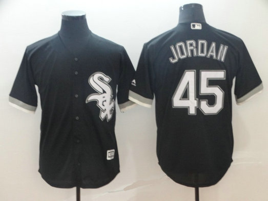 White Sox 45 Michael Jordan Black Cool Base Jersey White Sox 45 Michael Jordan Black Cool Base Jersey