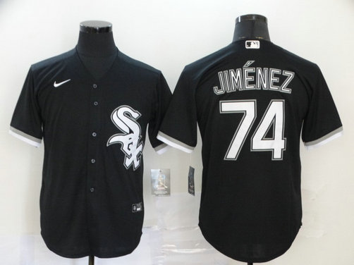 White Sox 74 Eloy Jimenez Black 2020 Nike Cool Base Jersey White Sox 74 Eloy Jimenez Black 2020 Nike Cool Base Jersey