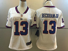 Woman New York Giants #13 Odell Beckham Jr White Color Rush Limited Jersey Woman New York Giants #13 Odell Beckham Jr White Color Rush Limited Jersey