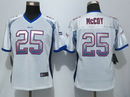 Women's Buffalo Bills #25 LeSean McCoy White Drift Fashion NFL Nike Jersey Women's Buffalo Bills #25 LeSean McCoy White Drift Fashion NFL Nike Jersey