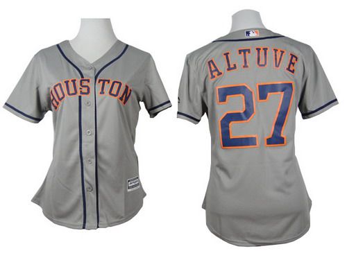 Women's Houston Astros #27 Jose Altuve Gray Jersey Women's Houston Astros #27 Jose Altuve Gray Jersey