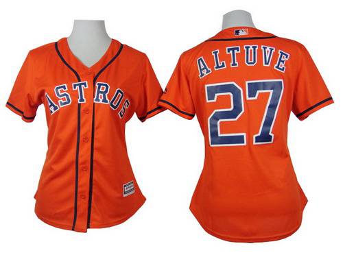 Women's Houston Astros #27 Jose Altuve Orange Jersey Women's Houston Astros #27 Jose Altuve Orange Jersey