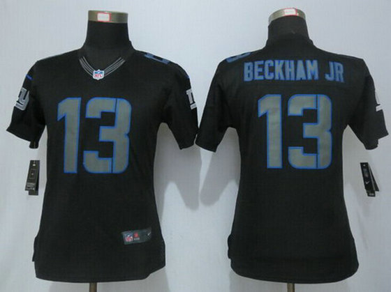 Women's New York Giants #13 Odell Beckham Jr Black Impact NFL Nike Limited Jersey Women's New York Giants #13 Odell Beckham Jr Black Impact NFL Nike Limited Jersey