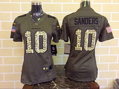 Women Denver Broncos #10 Sanders Green Salute To Service Limited Jersey Women Denver Broncos #10 Sanders Green Salute To Service Limited Jersey