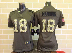 Women Denver Broncos #18 Peyton Manning Green Salute To Service Limited Jersey Women Denver Broncos #18 Peyton Manning Green Salute To Service Limited Jersey