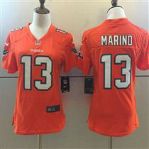 Women Dolphins #13 Dan Marino Color Rush Limited Jersey Women Dolphins #13 Dan Marino Color Rush Limited Jersey