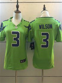 Women Seahawks 3 Russell Wilson Green Color Rush Limited Jersey Women Seahawks 3 Russell Wilson Green Color Rush Limited Jersey