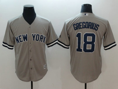 Yankees 18 Didi Gregorius Gray Cool Base Jersey Yankees 18 Didi Gregorius Gray Cool Base Jersey
