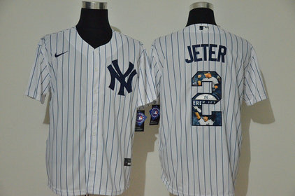Yankees 2 Derek Jeter White Nike Cool Base Player Jersey Yankees 2 Derek Jeter White Nike Cool Base Player Jersey