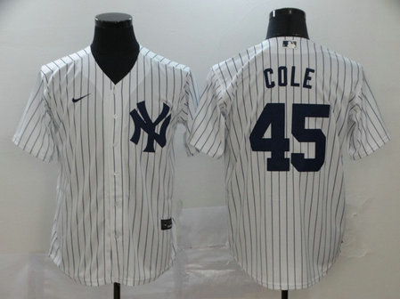 Yankees 45 Gerrit Cole White 2020 Nike Cool Base Jersey Yankees 45 Gerrit Cole White 2020 Nike Cool Base Jersey