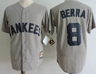 Yankees 8 Yogi Berra Gray Cooperstown Collection Jersey Yankees 8 Yogi Berra Gray Cooperstown Collection Jersey